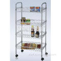 4 Tiers Basket Removable Dining Cart